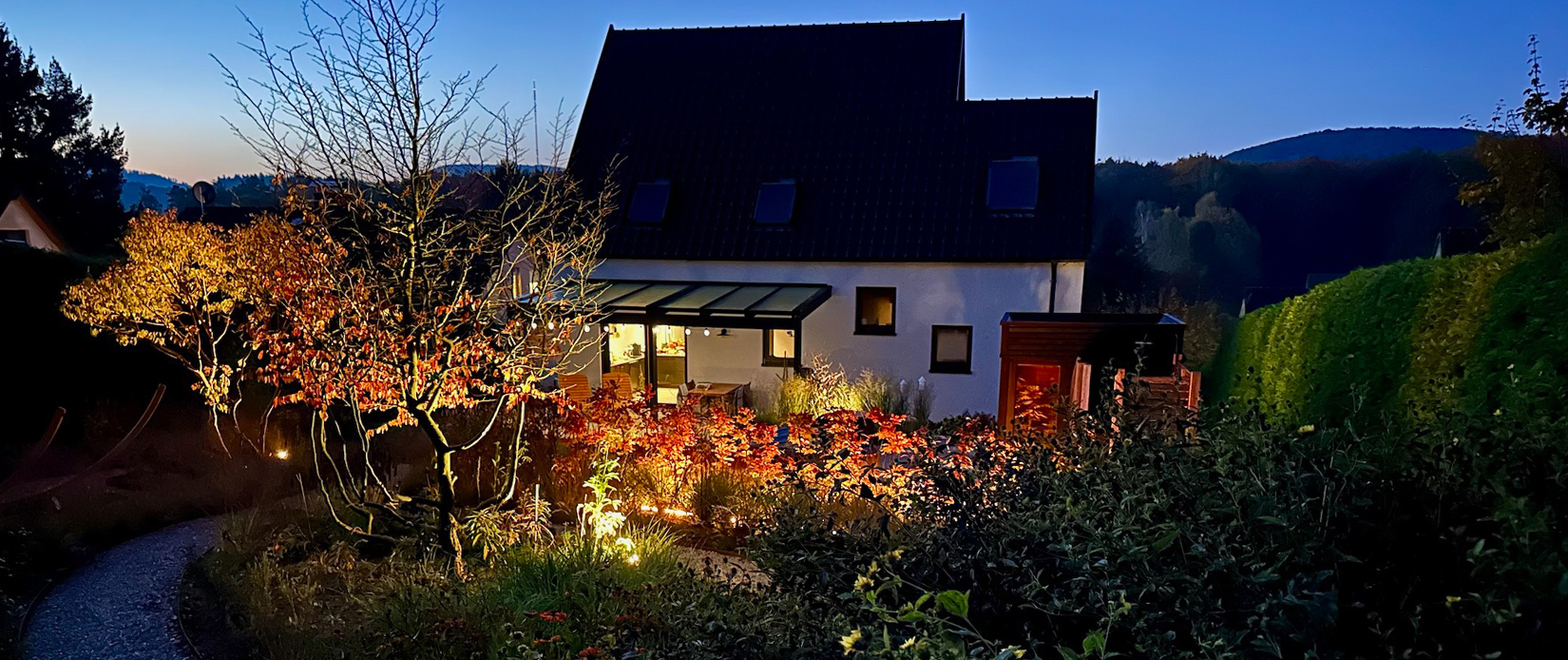 Terrassierter Hausgarten am Teutoburger Wald